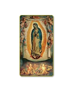 Our Lady of Guadalupe with Angels Holy Card