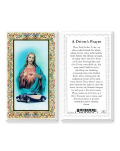 Sacred Heart of Jesus- A Driver's Prayer Laminated Holy Card