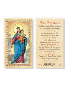 Hail Holy Queen Laminated Holy Card. Inc. of 25
