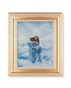 10 1/4" x 12 1/4" Satin Gold Frame with an 8" x 10" Welcome Home/Reunion Print