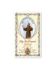 Saint Francis Epoxied Patron Saint Medal and a 18" Chain