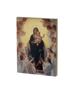 Bouguereau: Queen of Angels Textured Wood Plaque