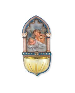 5" Guardian Angel with Lantern Holy Water Font