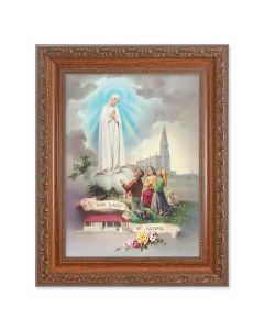 8.25" x 10.25" Ornate Wood Frame with a 6" x 8" Our Lady of Fatima Print