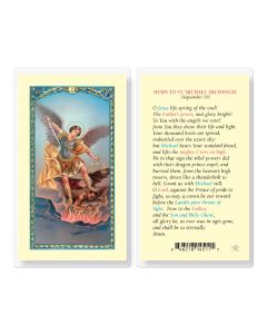 Hymn to Saint Michael Archangel Holy Card