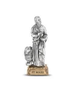 4 1/2" Pewter Saint Mark Statue, Gift Boxed-P65