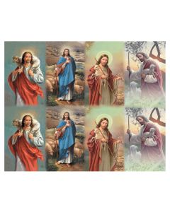 Aurora Good Shepherd Assorted Eight-Up Micro Perforated Holy Cards