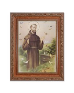 8.25" x 10.25" Ornate Wood Frame with a 6" x 8" Saint Francis Print