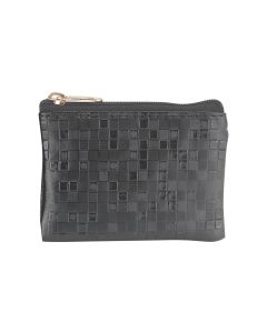 Black Mosaic Patterned Rosary Pouch