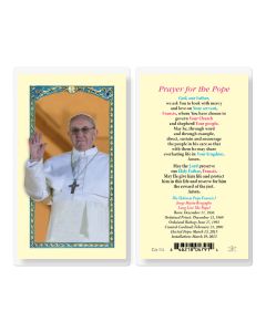 Pope Francis Holy Card