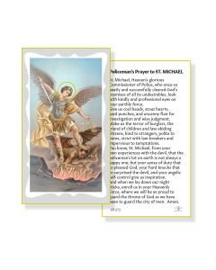 Saint Michael Holy Card with Policeman's Prayer