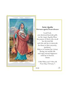 Saint Agatha Holy Card 