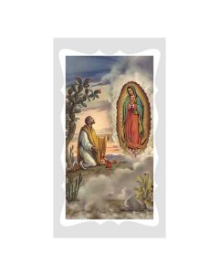 Saint Juan Diego with Our Lady of Guadalupe Holy Card 