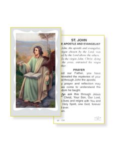 Saint John the Evangelist Saint Holy Card 