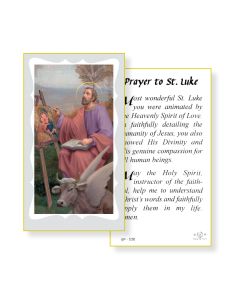 Saint Luke Holy Card 