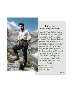 Pier Giorgio Frassati Holy Card with Paryer