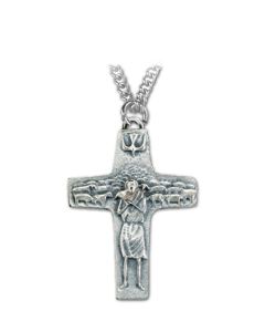 1 5/8" Pope Francis Pastoral Crucifix on 24 inch Chain