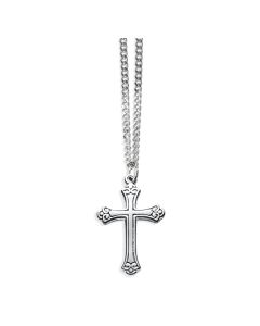 Beveled Cross on an 18" Chain