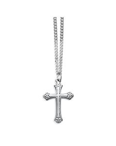 Beveled Cross on an 16" Chain