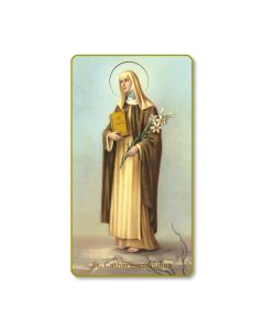 Saint Catherine of Sienna Holy Card