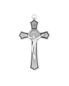 Saint Benedict Pewter Crucifix with Epoxy