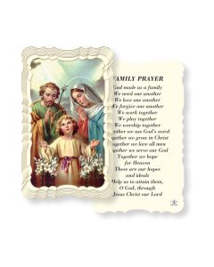 Family Prayer Holy Card