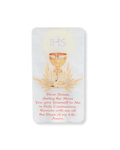 3 1/2" x 6 1/2" Communion Chalice Image on Pearlized White Plaque