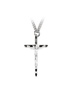 2" Slim Line Crucifix on a 24" Chain, Boxed