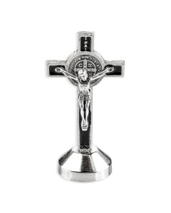 Saint Benedict Standing Auto Crucifix