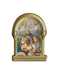 3 1/8" x 2 3/8" Holy Family with Shepherds and Angels Resin Magnet