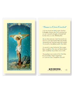 Sonnet to Christ Crucified Laminated Holy Card