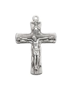 1 1/2" Antiqued Silver Oxidized Trinity Crucifix