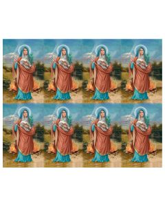 Saint Agatha Eight-Up Micro Perforated Holy Cards