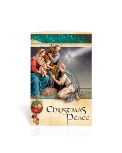 Holy Family with Shepherd Christmas Greeting Card Boxed