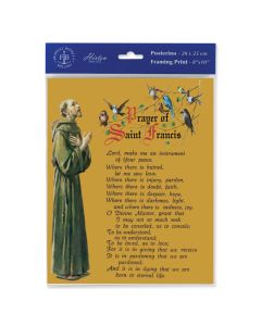 8" x 10" Saint Francis with a Peace Prayer Print (sold in inc. of 3)