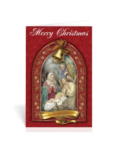 Holy Family with Angel, Merry Christmas Greeting Cards