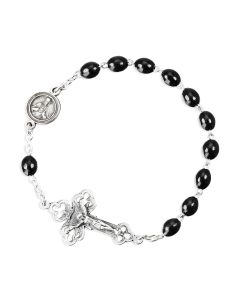 One Decade Kant Tangle Black Wood Bead Rosary