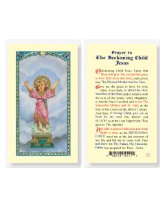 Prayer to the Beckoning Child Jesus Holy Card