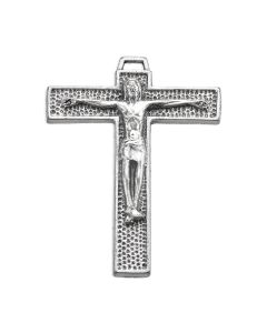 1 3/4" Contemporary Silver Oxidized Crucifix