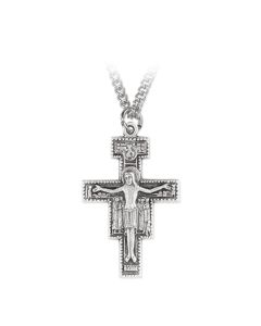 2" San Damiano Crucifix on 24" Stainless Steel Chain, Boxed