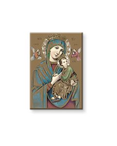 2" x 3" Our Lady of Perpetual Help Magnetic Laminated Plaque