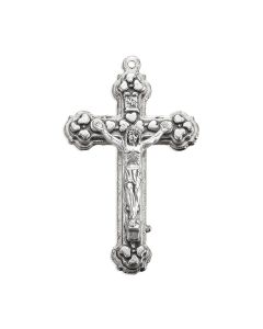 2" Antiqued Silver Oxidized Stepped Up Crucifix