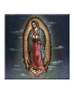 O.L. of Guadalupe 15 cm x 15cm Ceramic Tile with Varnish Effects Boxed