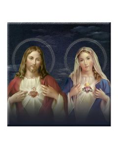Sacred Hearts 15 cm x 15cm Ceramic Tile with Varnish Effects Boxed