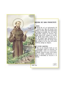 Saint Francis of Assisi Holy Card in Spanish