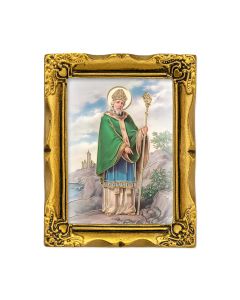 3" x 2" Antique Gold Frame with Saint Patrick Print-P65