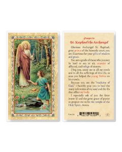 Prayer To St Raphael Holy Card Hot Gold Stamped Lam Inc Of 25