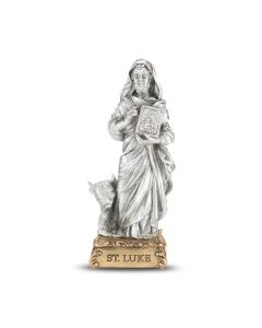 4 1/2" Pewter Saint Luke Statue, Gift Boxed-P65
