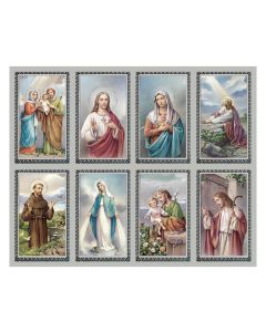 Assorted Subjects Silver Stamped 8-Up Micro-Perf