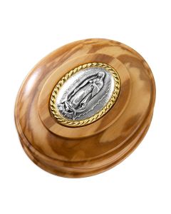 Our Lady of Guadalupe Olive Wood Keepsake Box